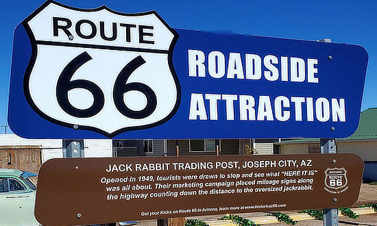 Route 66 Roadside Attraction: Jack Rabbit Trading Post in Joseph City, Arizona, on Historic Route 66