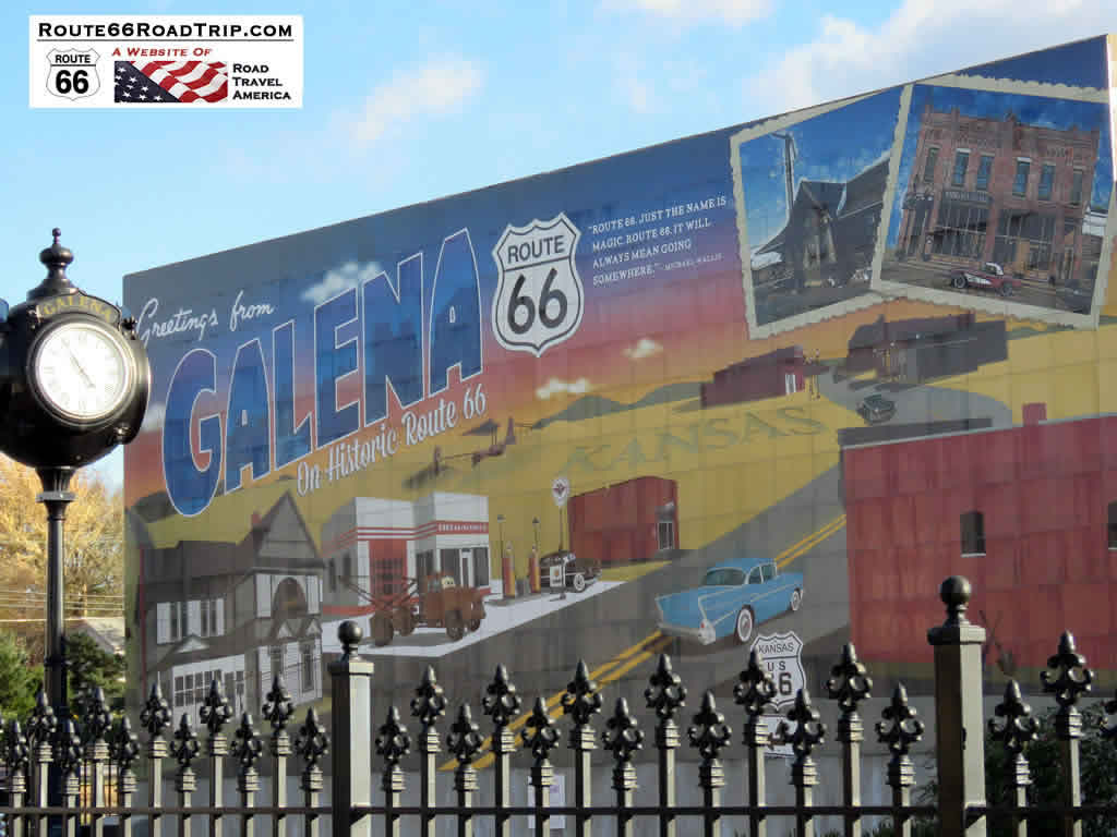 The "Greetings from Galena, Kansas" mural, on Historic Route 66