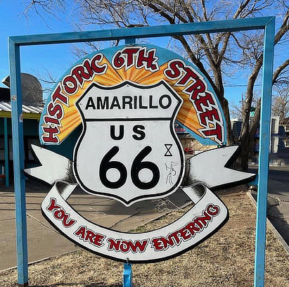Historic 6th Street on Route 66 in Amarillo, Texa