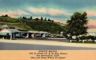 The White Motel at 3701 "D" Street, U.S. Route 66 Business, in San Bernardino, California