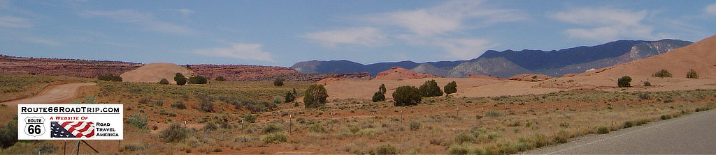 A hot and dry day along Route 66 in the western United States