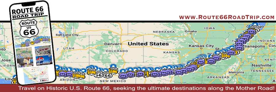 Route 66 Mobile Smartphone Navigation Apps with route planning, turn-by-turn directions, points of interest (POIs), weather and other travel features