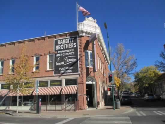 Street scene in historic downtown Flagstaff