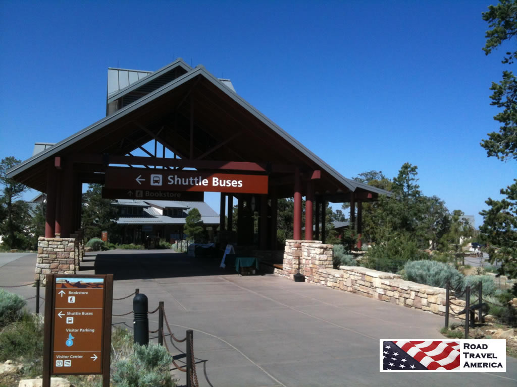 Shuttle stop at Grand Canyon National Park