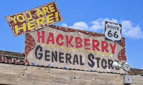 You are Here! At the Hackberry General Store on Route 66 in Arizona