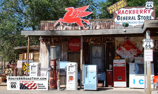 You are here! At the Hackberry General Store along Route 66 between Seligman and Kingman, Arizona