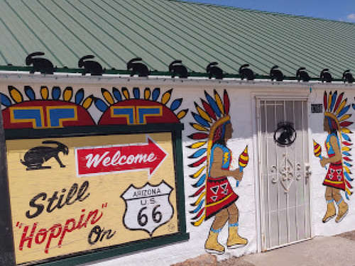 Entrance to the Jack Rabbit Trading Post in Joseph City, Arizona, on Historic Route 66
