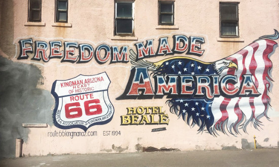 Freedom Made America Mural in Kingman, Arizona