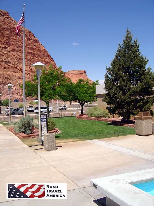 Parking area outside the Carl Hayden Visitor Center near Page, Arizona