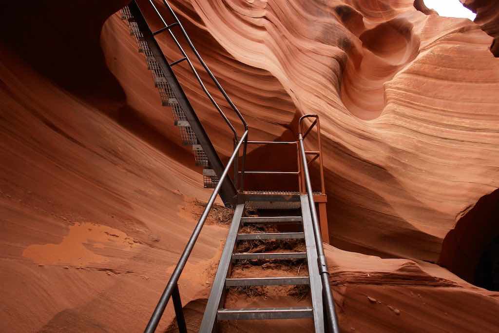 Inside Lower Antelope Canyon, a popular side trip destination for Route 66 roadtrippers