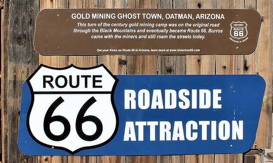 Route 66 Roadside Attraction: Gold Mining Ghose Town of Oatman, Arizona