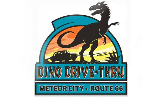 Dino Drive-thru at Meteor City on Route 66 in Arizona between Winslow and Flagstaff