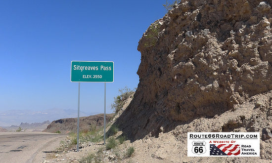 Sitgreaves Pass on Route 66, elevation 3,550 feet, between Cool Springs and Oatman, Arizona