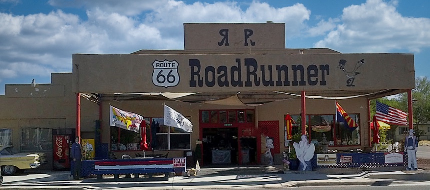 The Roadrunner Cafe, Pub and Gift Shop in Seligman, on Historic U.S. Route 66
