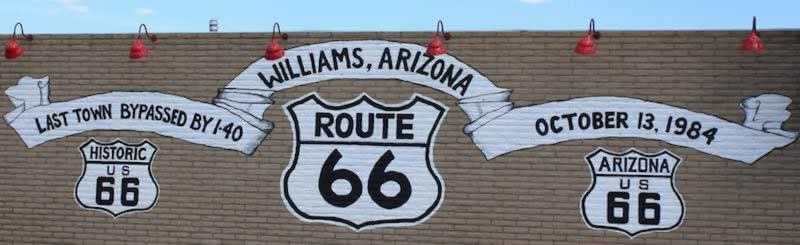 Williams, Arizona mural ... Last town bypassed by I-40