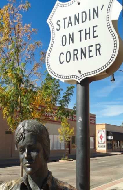 Standin on a Corner sculpture in Winslow Arizona