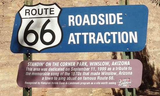Route 66 Roadside Attraction: Standin' on a Corner, in Winslow, Arizona