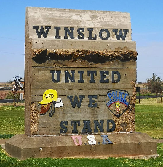 United We Stand Memorial in Winslow, Arizona