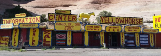 Yellowhorse Trading Post, near the New Mexico - Arizona state line on present-day I-40 at Lupton, Arizona