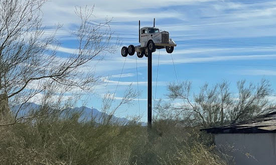 Truck on a Pole in Yucca, AZ