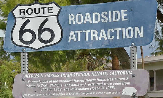 Route 66 Roadside Attraction: Needles El Garces Train Station in California