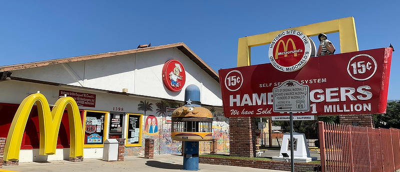 The original McDonald's in San Bernardino, California 