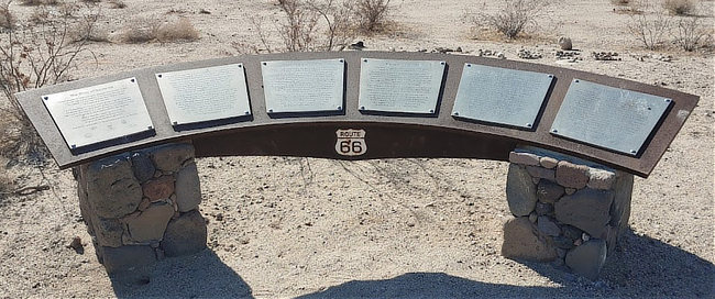 Route 66 Memorial between Essex and Chambless, California