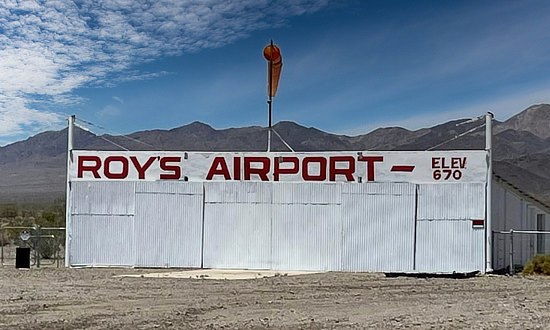 Roy's Airport in Amboy, California ... Elevation 670 Feet