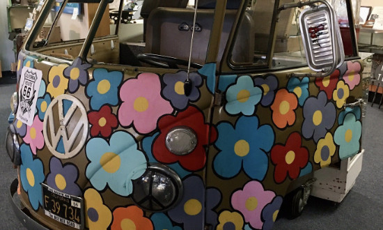 The VW Love Bus at the California Route 66 Museum in Victorville