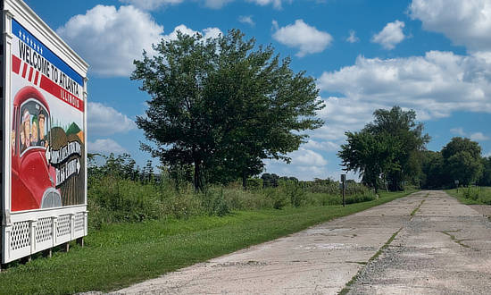 Old Route 66 alignment near Atlanta, Illinois
