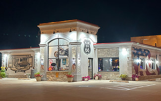 Exterior view of the Old Route 66 Family Restaurant in Dwight, Illinois
