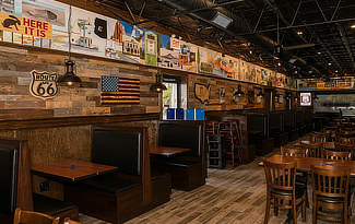 Interior view of the Old Route 66 Family Restaurant in Dwight, Illinois