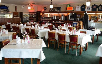 Interior dining area at the historic Ariston Cafe in Litchfield, Illinois, since 1924