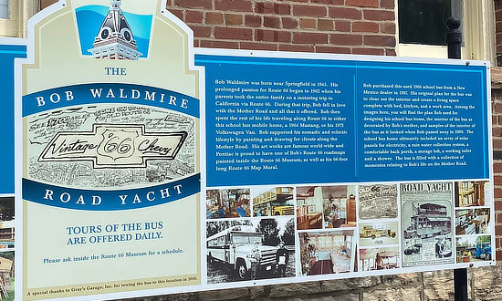 Illinois Route 66 Hall of Fame and Museum, Pontiac, Illinois ... the Bob Waldmire Road Yacht ... tours of the bus are offered daily