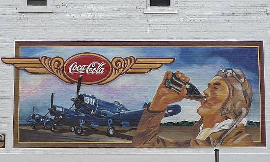 The Drink Coca-Cola mural in Pontiac, Illinois 
