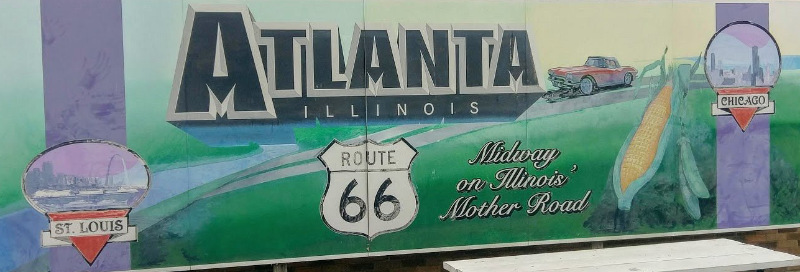 Atlanta, Illinois ... Midway on Illinois' Mother Road mural