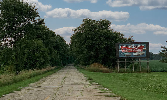 Original stretch of Route 66 in Lexington Illinois: Memory Lane