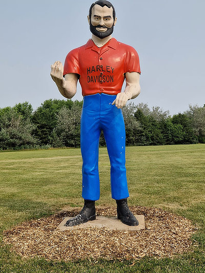 "Harley Davidson Man" at The Pink Elephant Antique Mall, Livingston, Illinois