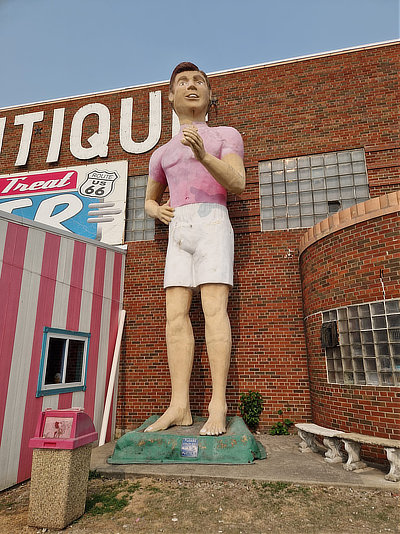 "Surfer Man" at The Pink Elephant Antique Mall, Livingston, Illinois