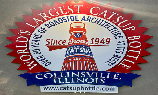 The World's Largest Catsup Botttle, in Collinsville, Illinois