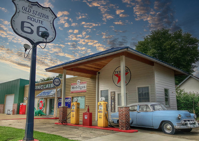The Old Texaco Station on Route 66 in Williamsville
