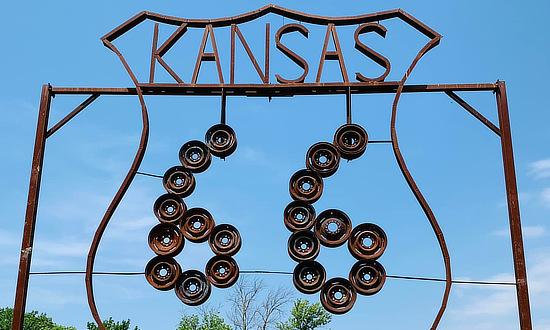 Kansas Route 66 sign
