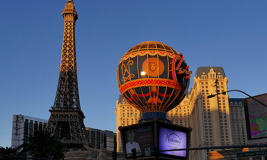 Scene along the famous Las Vegas Strip
