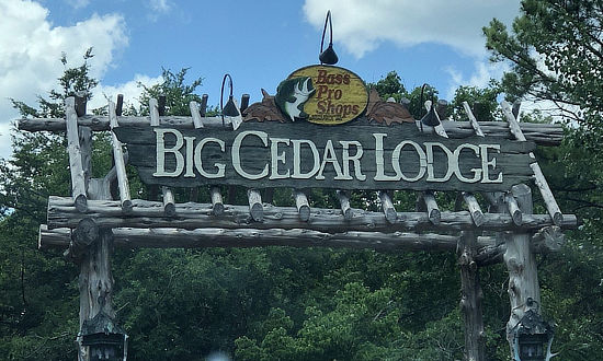 Entrance area at Big Cedar Lodge near Branson, Missouri