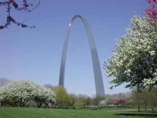 The Gateway Arch in downtown St. Louis Missouri