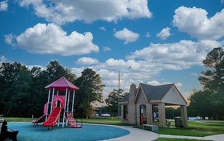Playground area at the Missouri I-44 westbound Conway Rest Area and Route 66 Welcome Center
