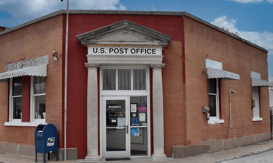 The U.S. Post Office in Avilla, Missouri