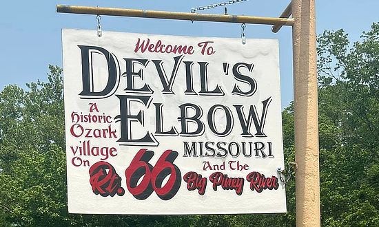Welcome to Devil's Elbow in Pulaski County in Missouri, a historic Ozark Village on Route 66