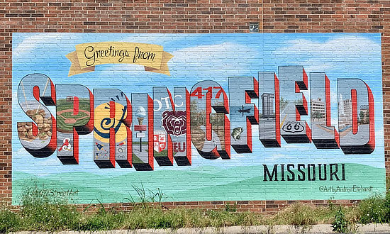 Greeting from Springfield, Missouri mural