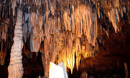 Inside the caves at Meramec Caverns near Stanton, Missouri
